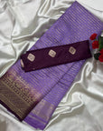 KANJIVARAM SOFT SILK SAREE WITH UNSTITCHED BLOUSE PIECE