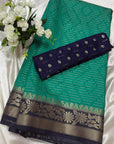 BANARASI SILK SAREE WITH UNSTITCHED BLOUSE PIECE