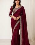 DESIGNER SAREE WITH WORK BLOUSE