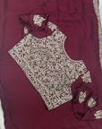 DESIGNER SAREE WITH WORK BLOUSE