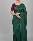 DESIGNER STONE SAREE WITH STONE WORK BLOUSE PIECE