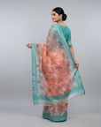 PREMIUM TISSUE SILK SAREE WITH DESIGNER BLOUSE UNSTITCHED