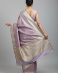 KANJIVARAM SILK SAREES-LAVENDER WITH SILVER ZARI WORK