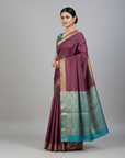 KANJIVARAM SOFT SILK SAREE WITH UNSTITCHED BLOUSE PIECE