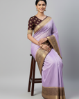 KANJIVARAM SOFT SILK SAREE WITH UNSTITCHED BLOUSE PIECE