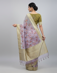 PREMIUM TISSUE SILK SAREE WITH DESIGNER BLOUSE UNSTITCHED