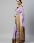 KANJIVARAM SOFT SILK SAREE WITH UNSTITCHED BLOUSE PIECE
