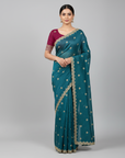 LUXURY DESIGNER SAREE WITH UNSTITCHED BLOUSE PIECE