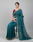 LUXURY DESIGNER SAREE WITH UNSTITCHED BLOUSE PIECE