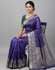 BANARASI SOFT SILK SAREE WITH UNSTITCHED BLOUSE PIECE