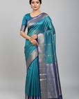 PREMIUM BLUE TISSUE SILK SAREE
