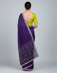 DESIGNER STONE SAREE WITH STONE WORK BLOUSE PIECE