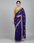 LUXURY DESIGNER SAREE WITH UNSTITCHED BLOUSE PIECE