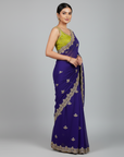 LUXURY DESIGNER SAREE WITH UNSTITCHED BLOUSE PIECE
