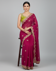 LUXURY DESIGNER SAREE WITH UNSTITCHED BLOUSE PIECE