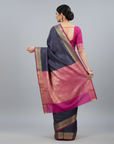 KANJIVARAM SOFT SILK SAREE WITH UNSTITCHED BLOUSE PIECE