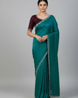 DESIGNER STONE SAREE WITH STONE WORK BLOUSE PIECE