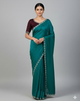 DESIGNER STONE SAREE WITH STONE WORK BLOUSE PIECE