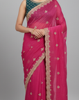 LUXURY DESIGNER SAREE WITH UNSTITCHED BLOUSE PIECE