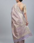 KANJIVARAM SILK SAREES-LAVENDER WITH SILVER ZARI WORK