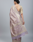 KANJIVARAM SILK SAREES-LAVENDER WITH SILVER ZARI WORK