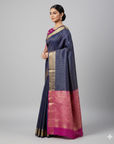 KANJIVARAM SOFT SILK SAREE WITH UNSTITCHED BLOUSE PIECE
