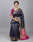 KANJIVARAM SOFT SILK SAREE WITH UNSTITCHED BLOUSE PIECE