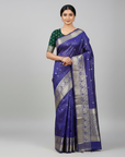 BANARASI SOFT SILK SAREE WITH UNSTITCHED BLOUSE PIECE