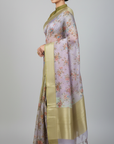 PREMIUM TISSUE SILK SAREE WITH DESIGNER BLOUSE UNSTITCHED