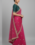 LUXURY DESIGNER SAREE WITH UNSTITCHED BLOUSE PIECE