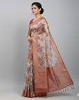 PREMIUM TISSUE SILK SAREE WITH DESIGNER BLOUSE UNSTITCHED