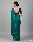 DESIGNER STONE SAREE WITH STONE WORK BLOUSE PIECE