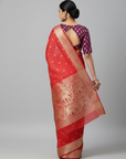 BANARASI SOFT SILK SAREE WITH UNSTITCHED BLOUSE PIECE