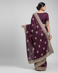 LUXURY DESIGNER SAREE WITH EMBROIDERY WORK