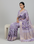 LUCKNAVI DIGITAL SILK SAREE