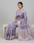 LUCKNAVI DIGITAL SILK SAREE