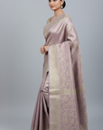 KANJIVARAM SILK SAREES-LAVENDER WITH SILVER ZARI WORK