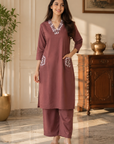 Mauve kurta & plazzo co-ord set