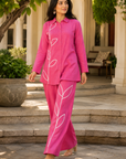 Pink embroidered co-ord set
