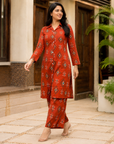 Rusted orange printed co-ord set