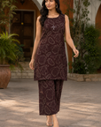 Brown printed co-ord set