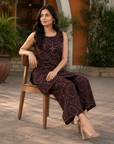 Brown printed co-ord set