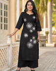 Black floral printed co-ord set