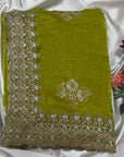 LUXURY DESIGNER SAREE WITH EMBROIDERY WORK