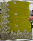 LUXURY DESIGNER SAREE WITH EMBROIDERY WORK