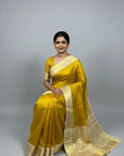 PREMIUM GOLDEN TISSUE SILK SAREE