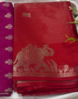 BANARASI SOFT SILK SAREE WITH UNSTITCHED BLOUSE PIECE