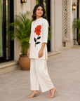Pure cotton embroidery co-ord set