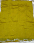 DESIGNER STONE SAREE WITH STONE WORK BLOUSE PIECE