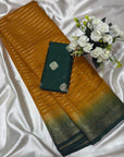 KANJIVARAM SOFT SILK SAREE WITH UNSTITCHED BLOUSE PIECE
